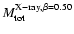 $M^{\rm X-ray,\beta=0.50}_{\rm tot}$