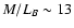 $M/L_B\sim 13$
