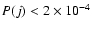 $P(j)<2\times 10^{-4}$