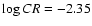 $\log CR = -2.35$