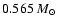 $0.565~M_{\odot}$