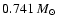 $0.741~M_{\odot}$