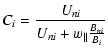 $\displaystyle C_{i} = \frac{U_{ni}} {U_{ni}+w_{\parallel}\frac{B_{ni}}{B_{i}}}$