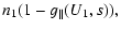 $\displaystyle n_{1}(1-g_{\parallel}(U_{1},s)),$