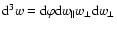 ${\rm d}^{3}w={\rm d}\varphi {\rm d}w_{\parallel}w_{\perp}{\rm d}w_{\perp}$