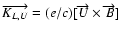 $\overrightarrow{K_{L,U}} =(e/c)[\overrightarrow{U}\times\overrightarrow{B}]$
