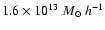 $1.6\times 10^{13}~M_\odot~ h^{-1}$