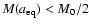 $M(a_{\rm eq})< M_0/2$