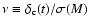 $\nu\equiv
\delta_{\rm c}(t)/\sigma(M)$