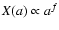 $X(a)\propto
a^f$