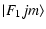$\displaystyle \vert F_{1}jm\rangle$
