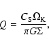 \begin{displaymath}%
Q=\frac{C_{\rm S} \Omega_{\rm K}}{\pi G \Sigma},
\end{displaymath}