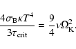 \begin{displaymath}%
\frac{4 \sigma_{\rm B} \kappa T^4}{3 \tau_{\rm crit}} =
\frac{9}{4} \nu \Omega_{\rm K}^2.
\end{displaymath}