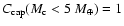 $C_{\rm cap}(M_{\rm c}<5~M_\oplus)=1$