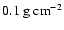 $0.1~{\rm g~cm}^{-2}$