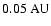 $0.05~{\rm AU}$