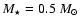 $M_\star=0.5~M_\odot$