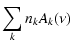 $\displaystyle \sum_k n_k A_k(\nu)$