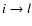 $i \rightarrow l$