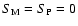 $S_{\rm M} = S_{\rm P} =0$