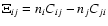 $\Xi_{ij} = n_i C_{ij} - n_j C_{ji} $