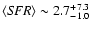 $\langle{\it SFR}\rangle\sim2.7_{-1.0}^{+7.3}$