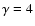 $\gamma =4$