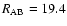 $R_{\rm AB}= 19.4$
