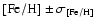 $\rm [Fe/H]\pm\sigma_{\rm [Fe/H]}$