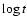 $\log t$