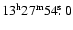 $13^{\rm h}27^{\rm m}54\hbox{$.\!\!^{\rm s}$ }0$