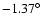 $-1.37\hbox{$^\circ$ }$