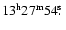 $13^{\rm h}27^{\rm m}54\hbox{$.\!\!^{\rm s}$ }$