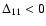 $\Delta_{11} <0$