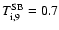 $T_{\rm i,9}^{\rm SB}=0.7$