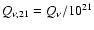 $Q_{\nu,21}=Q_\nu/10^{21}$