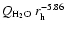 $Q_{\rm H_2O}~r_{\rm h}^{-5.86}$
