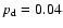 $p_{\rm d} = 0.04$