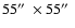 $55\hbox {$^{\prime \prime }$ }\times 55\hbox {$^{\prime \prime }$ }$