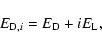 \begin{displaymath}E_{{\rm D},i}=E_{\rm D} + iE_{\rm L},
\end{displaymath}
