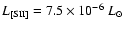 $L_{\rm
[SII]} = 7.5 \times 10^{-6}~L_\odot$