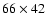 $66 \times 42$