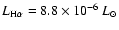$L_{\rm H\alpha} = 8.8 \times
10^{-6}~L_\odot$
