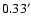 $0.33^\prime$