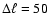 $\Delta \ell = 50$