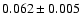 $0.062 \pm 0.005$