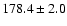 $178.4 \pm 2.0$
