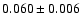 $0.060 \pm 0.006$