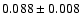 $0.088 \pm 0.008$
