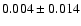 $0.004 \pm 0.014$